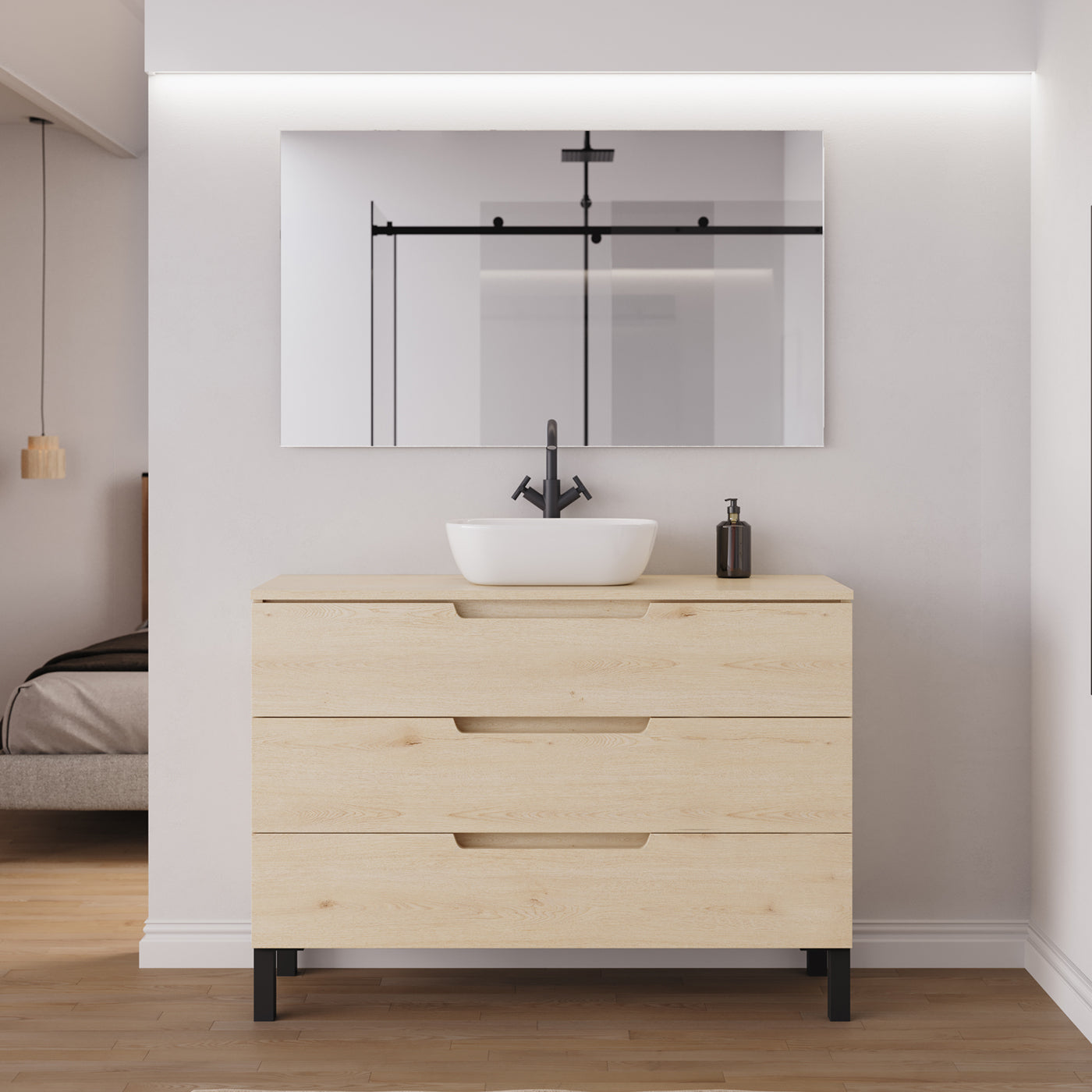 Ambiance meuble salle de bain RIZA 120cm calima vasque zeus