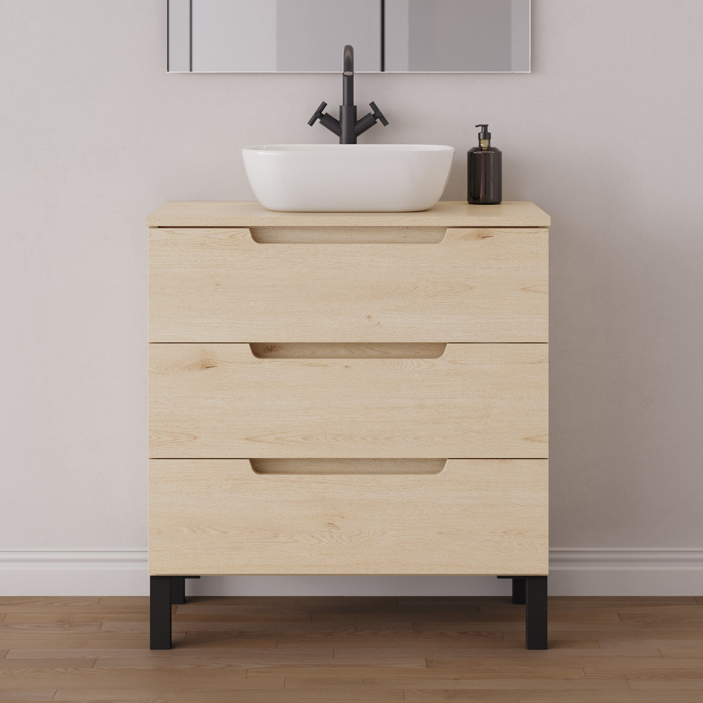 Meuble salle de bain RIZA 80cm calima vasque zeus