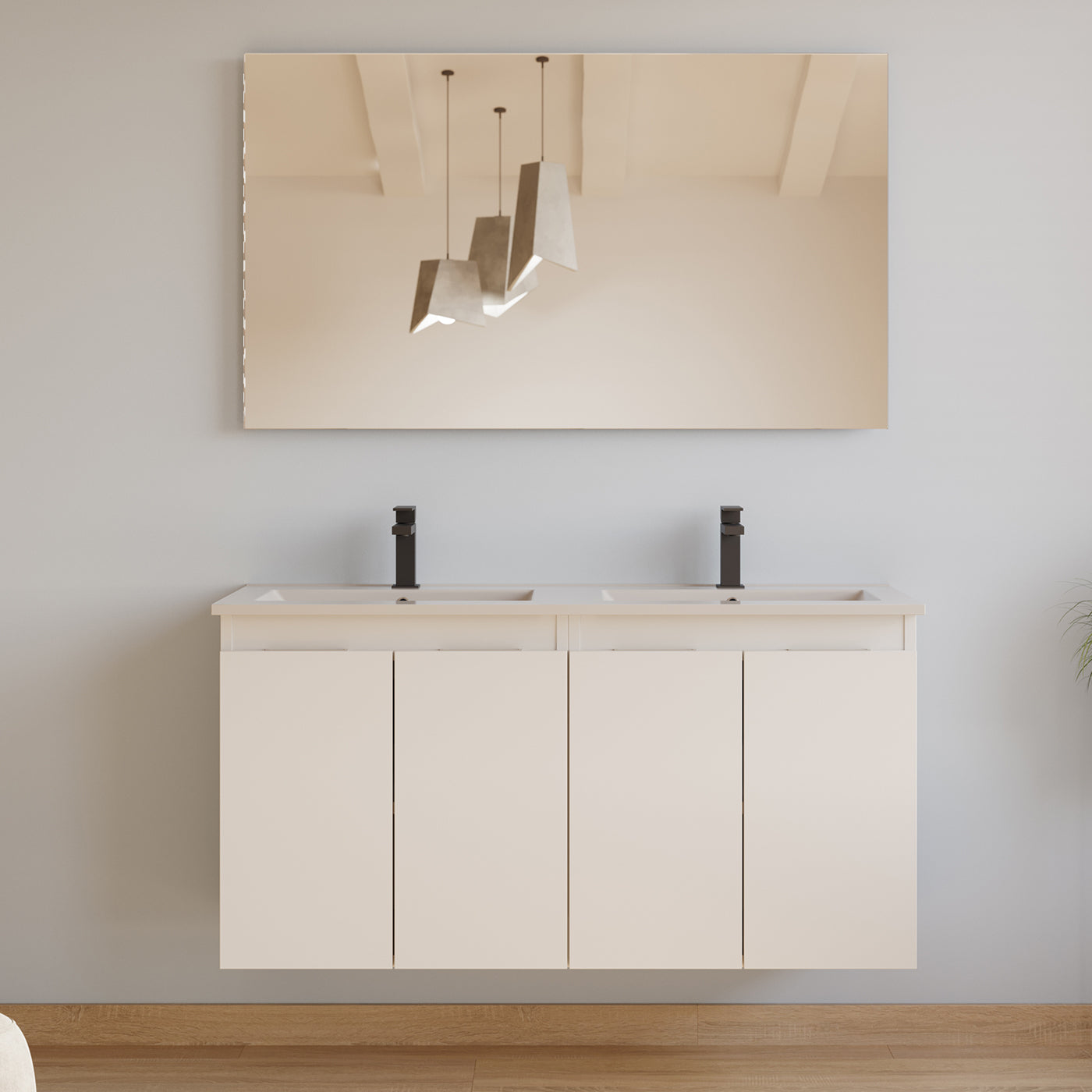 Meuble de salle de bain Rosie 120 cm blanc