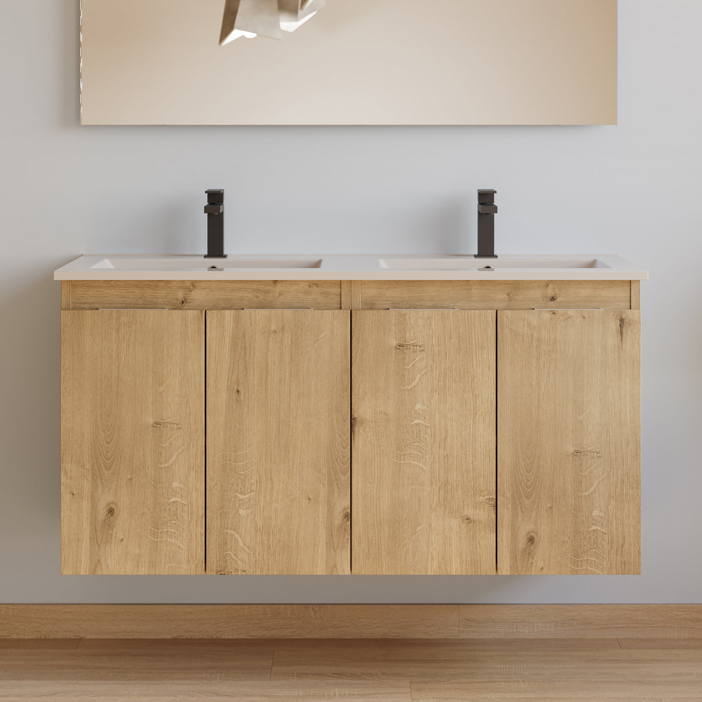 Meuble de salle de bain Rosie 120 cm roble sans miroir