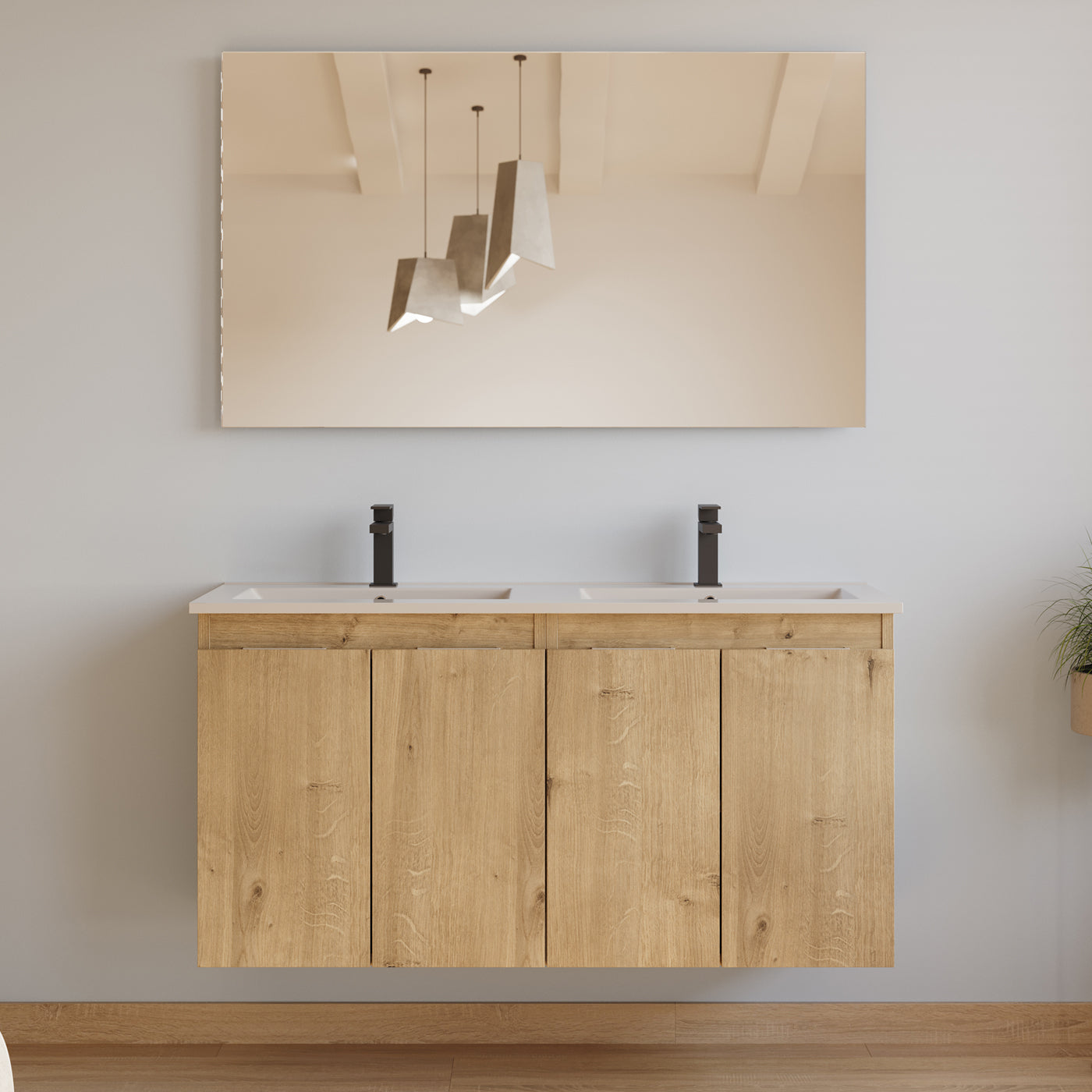 Meuble de salle de bain Rosie 120 cm roble