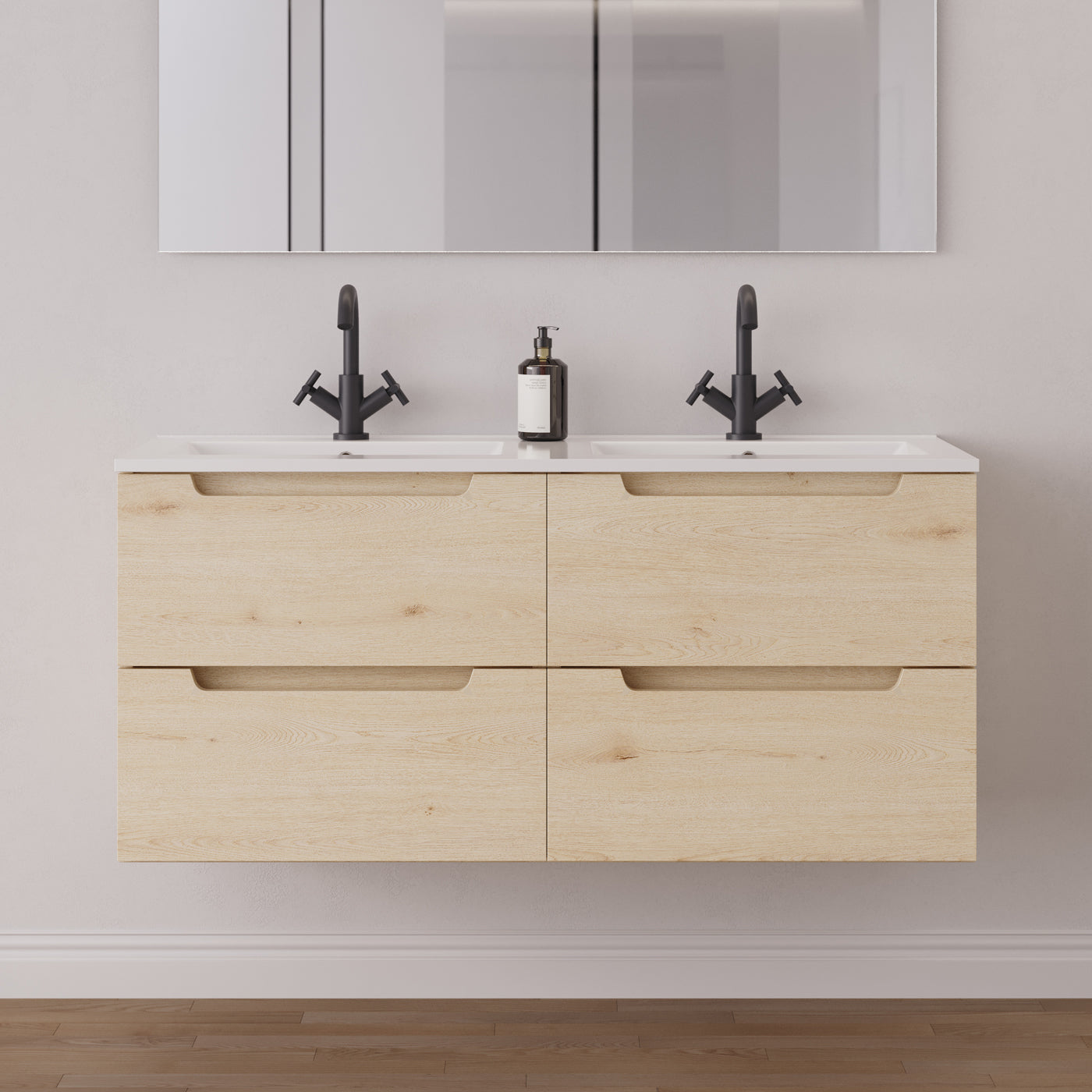 Meuble salle de bain SONRIZA 120cm calima double vasque