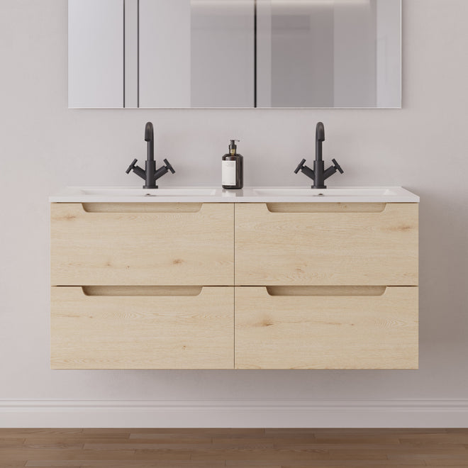 Meuble salle de bain SONRIZA 120cm calima double vasque