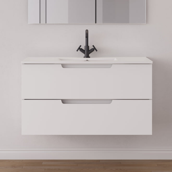 Meuble salle de bain SONRIZA 100cm blanc