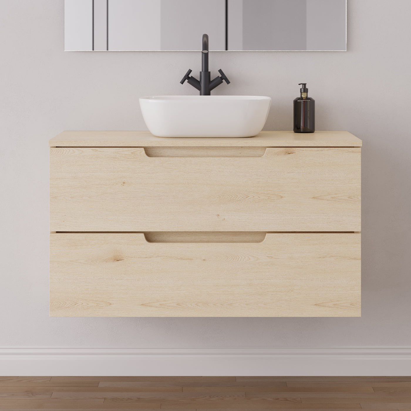 Meuble salle de bain SONRIZA 100cm calima vasque zeus