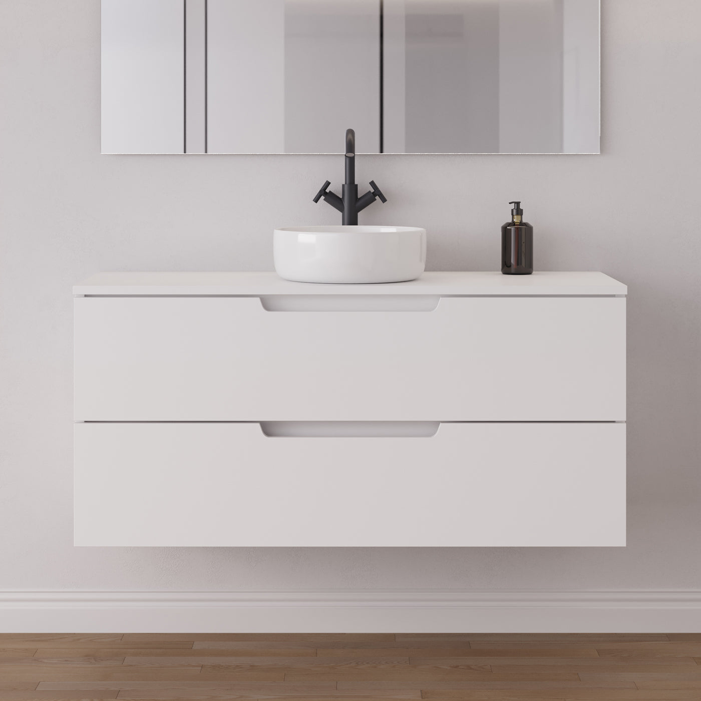 Meuble salle de bain SONRIZA 120cm blanc vasque ares