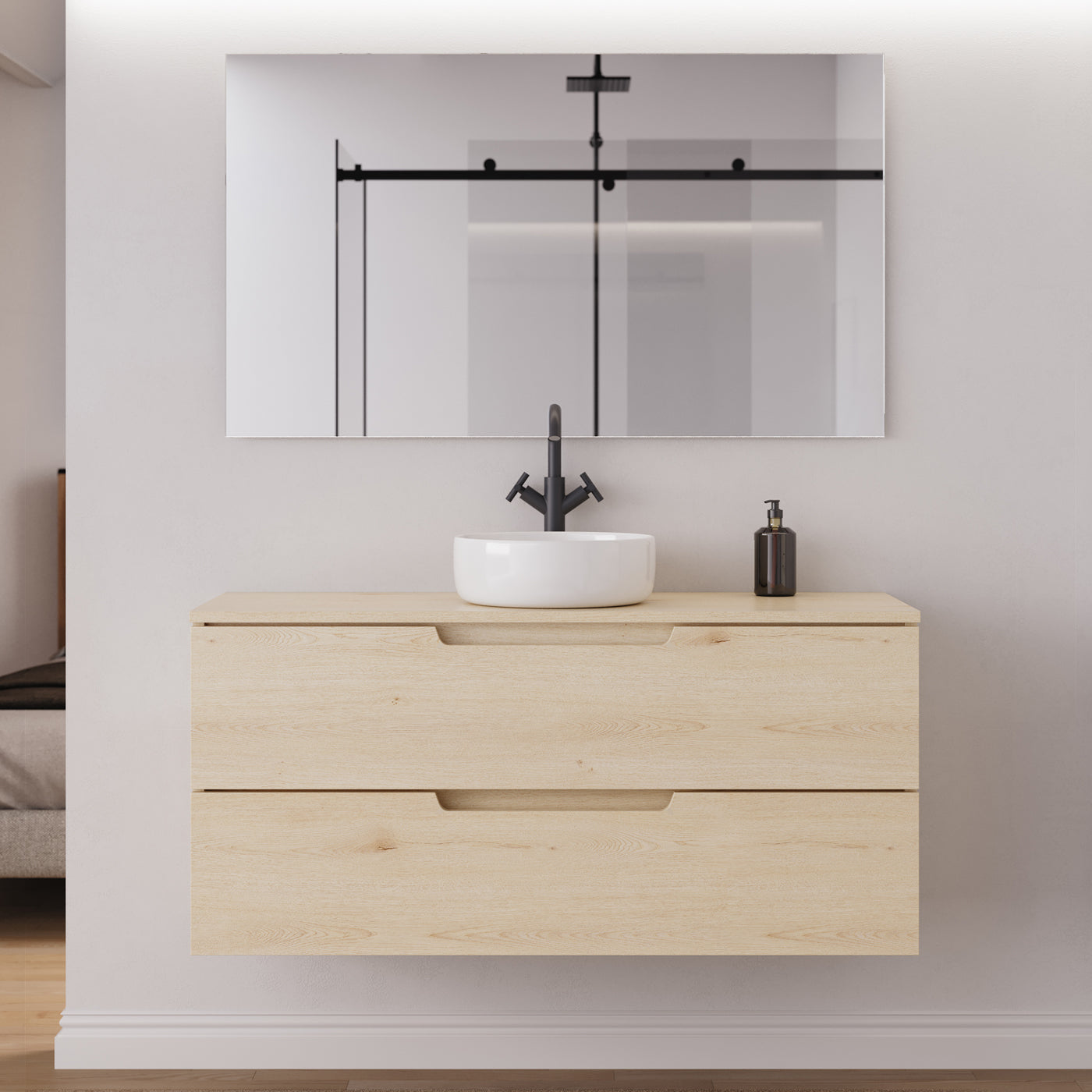 Meuble salle de bain SONRIZA 120cm calima vasque ares miroir