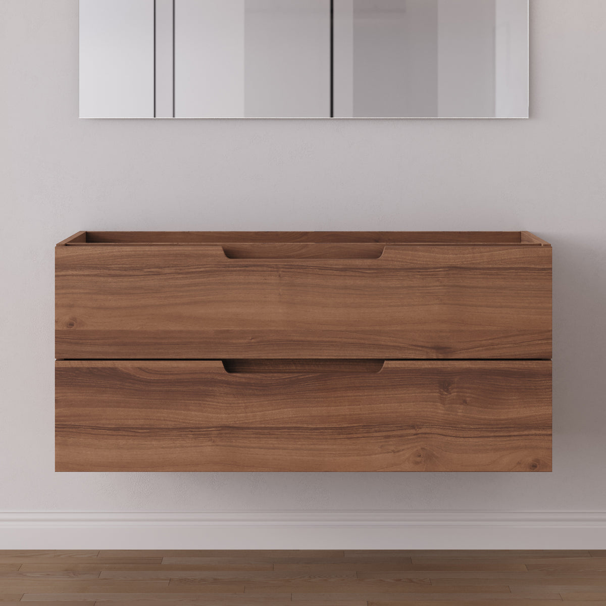 Meuble sous vasque SONRIZA 120 cm 2 tiroirs noyer