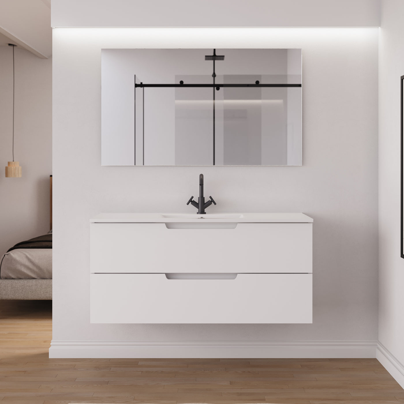 Ensemble Meuble salle de bain SONRIZA 120cm blanc