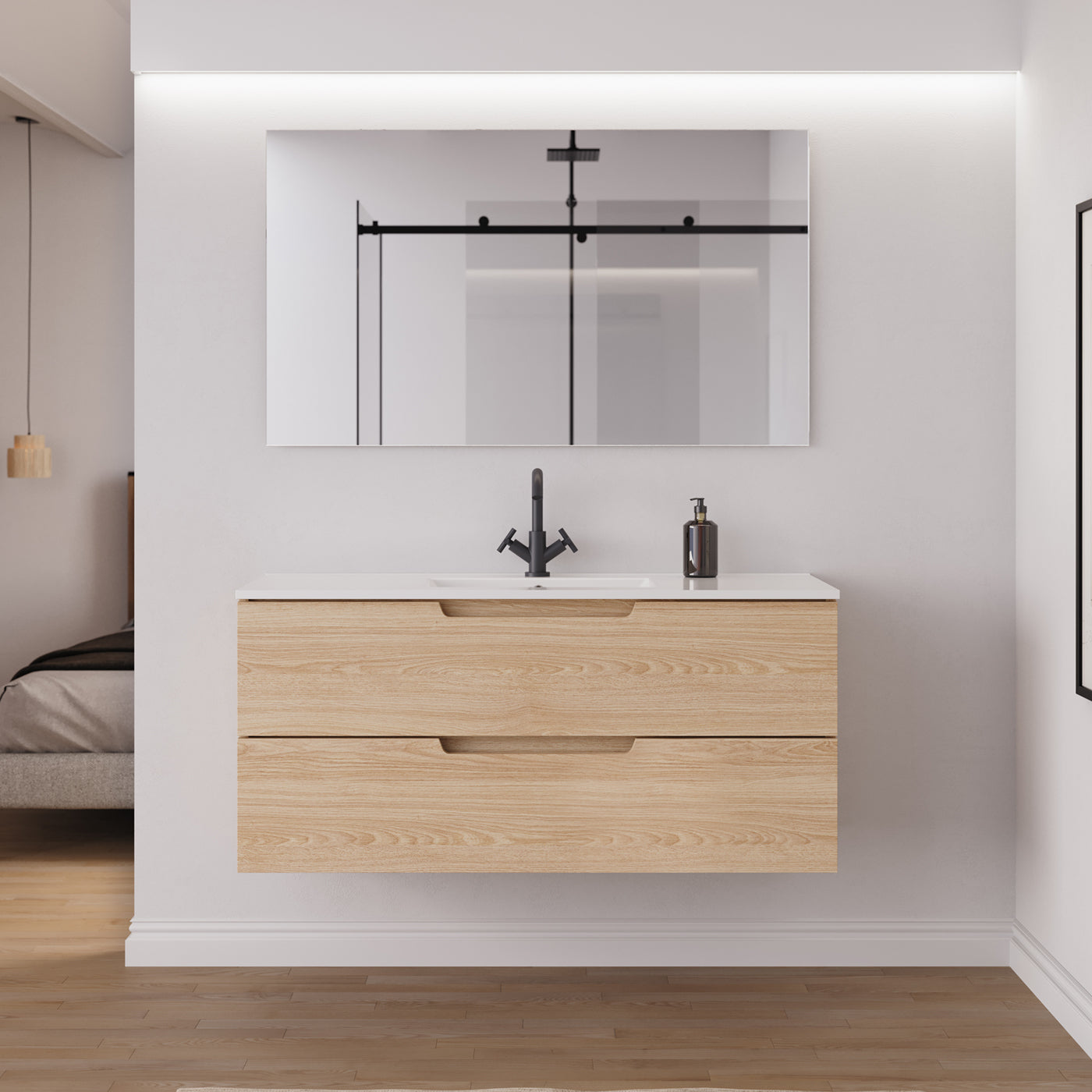 Ensemble Meuble salle de bain SONRIZA 120cm roble era