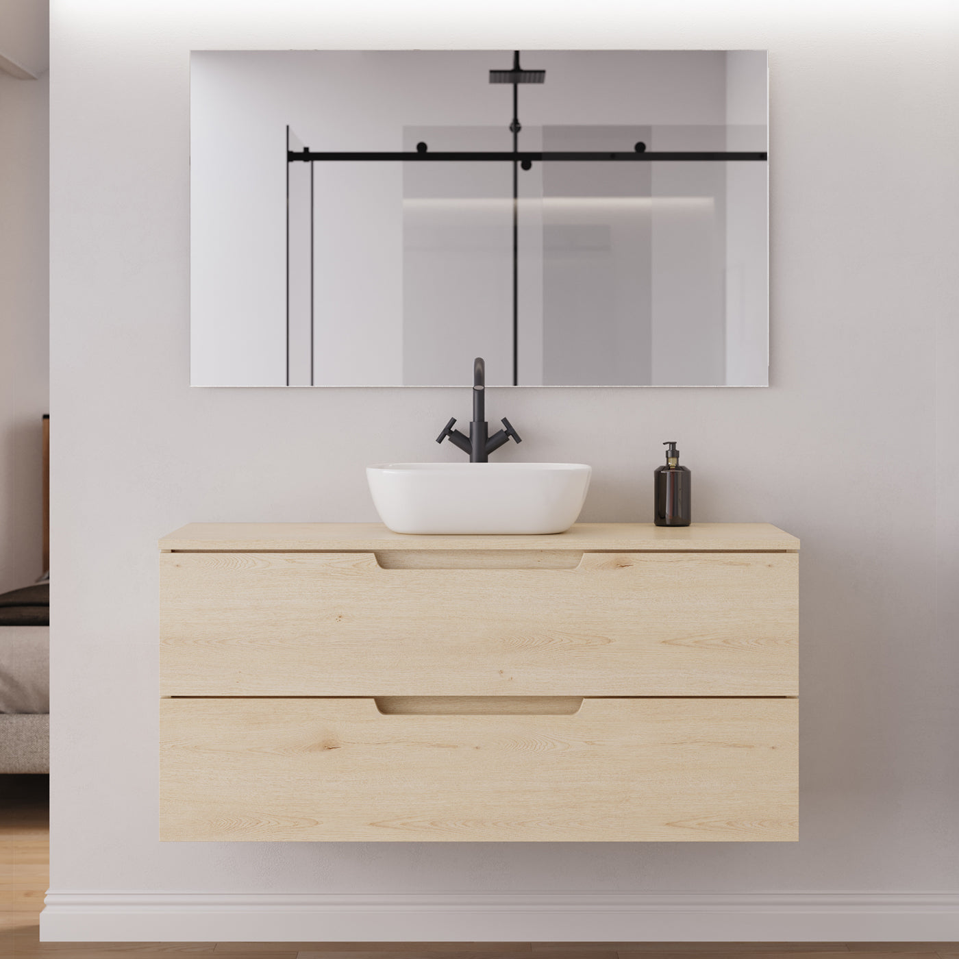Meuble salle de bain SONRIZA 120cm calima vasque zeus miroir
