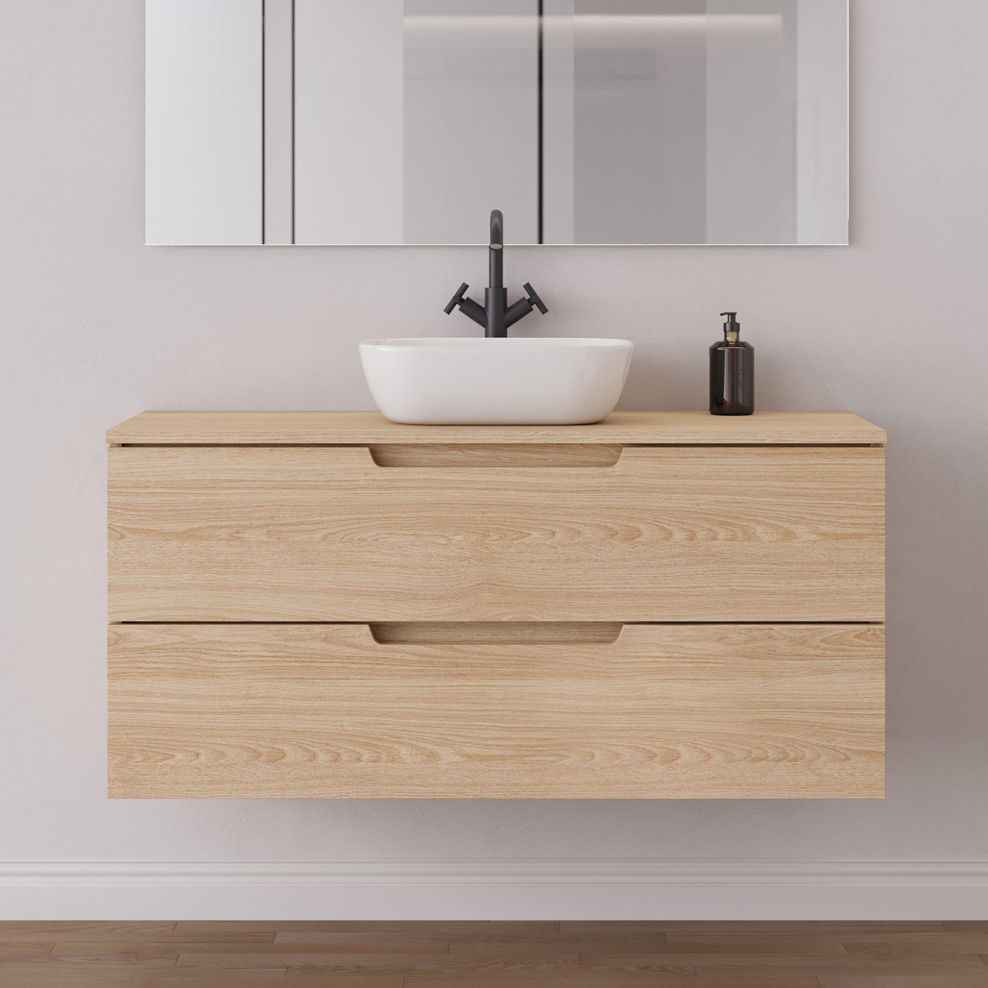 Meuble salle de bain SONRIZA 120cm roble era vasque zeus