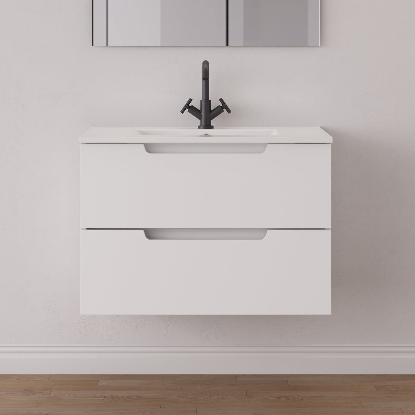 Meuble salle de bain SONRIZA 80cm blanc