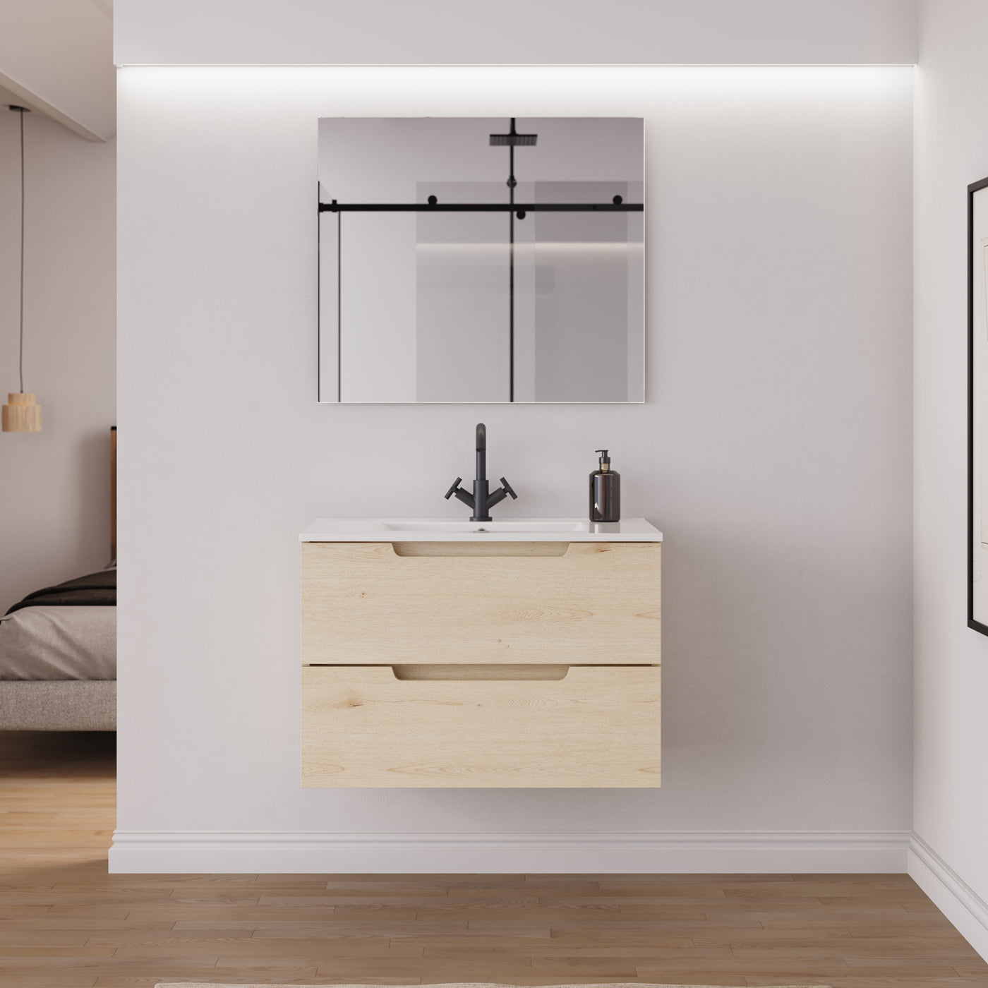 Ensemble Meuble salle de bain SONRIZA 80cm calima