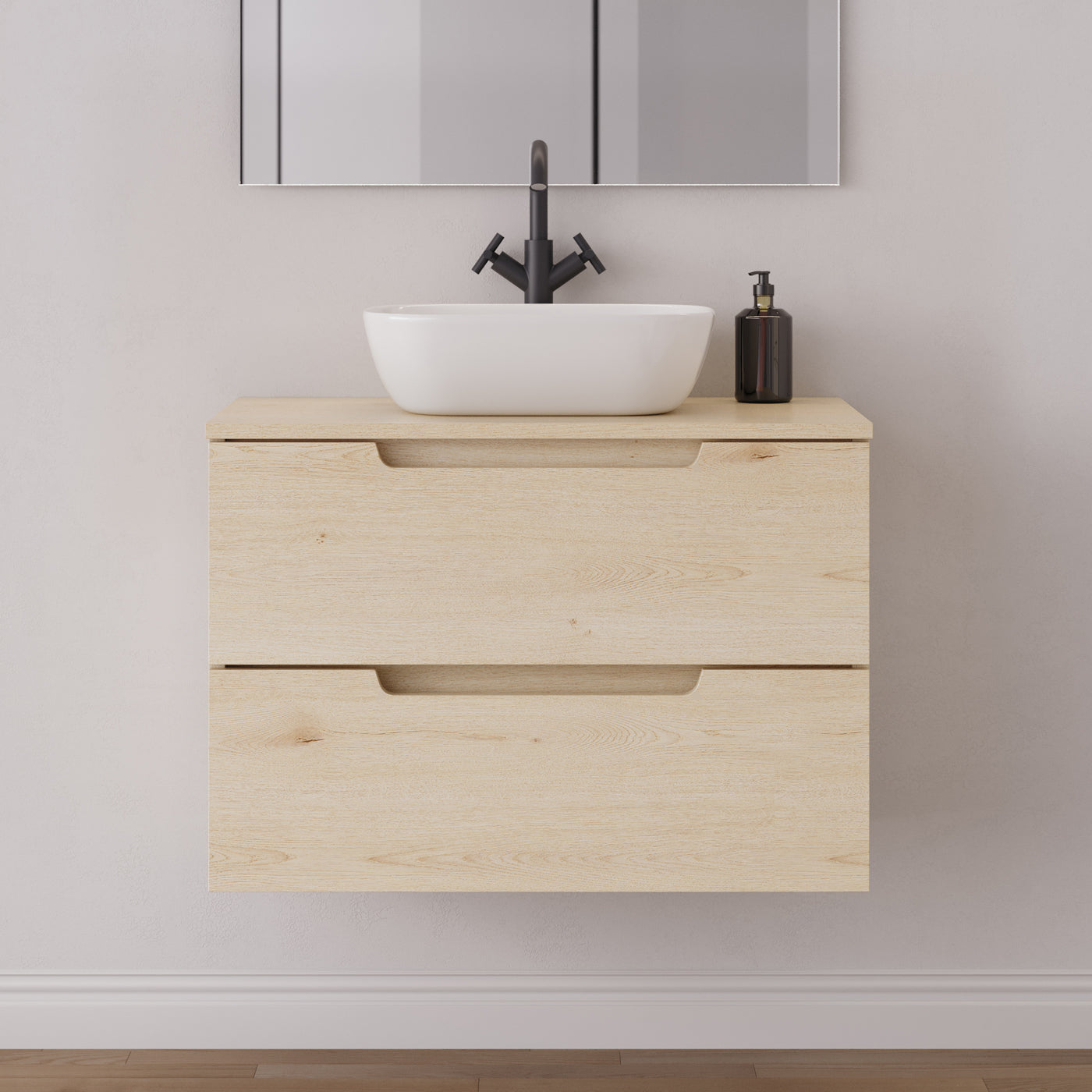 Meuble salle de bain SONRIZA 80cm calima vasque zeus