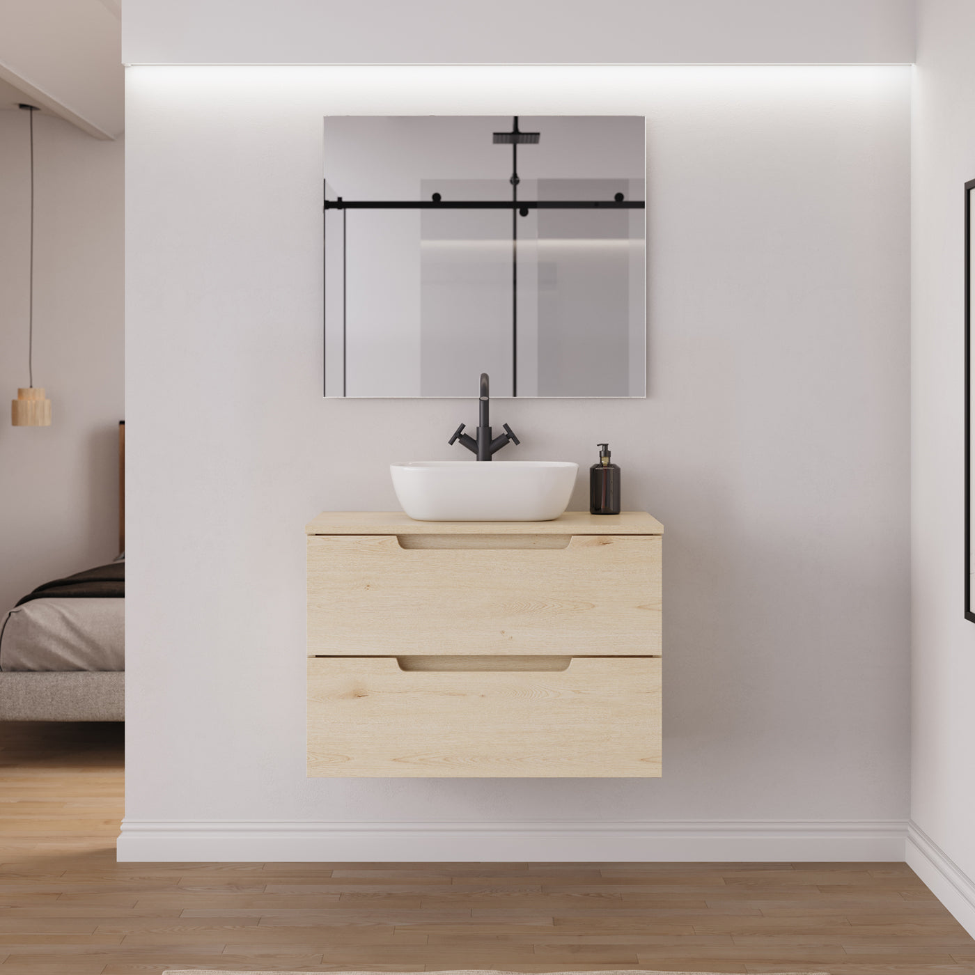 Ambiance meuble salle de bain SONRIZA 80cm calima vasque zeus