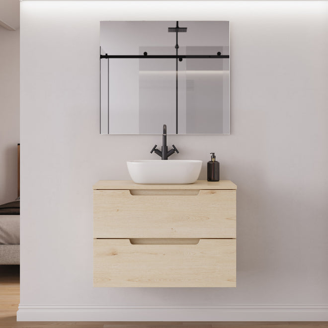 Meuble salle de bain SONRIZA 80cm calima vasque zeus miroir