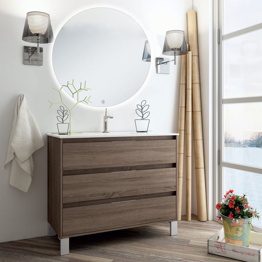 Meuble de salle de bain TIRIS 3C 80 britannia miroir Solen