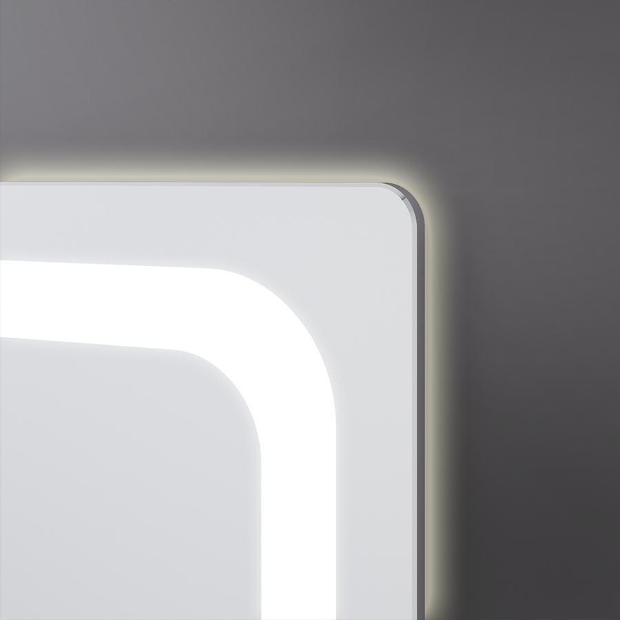 Miroir éclairage LED de salle de bain VELDI avec interrupteur tactile - 120x80cm