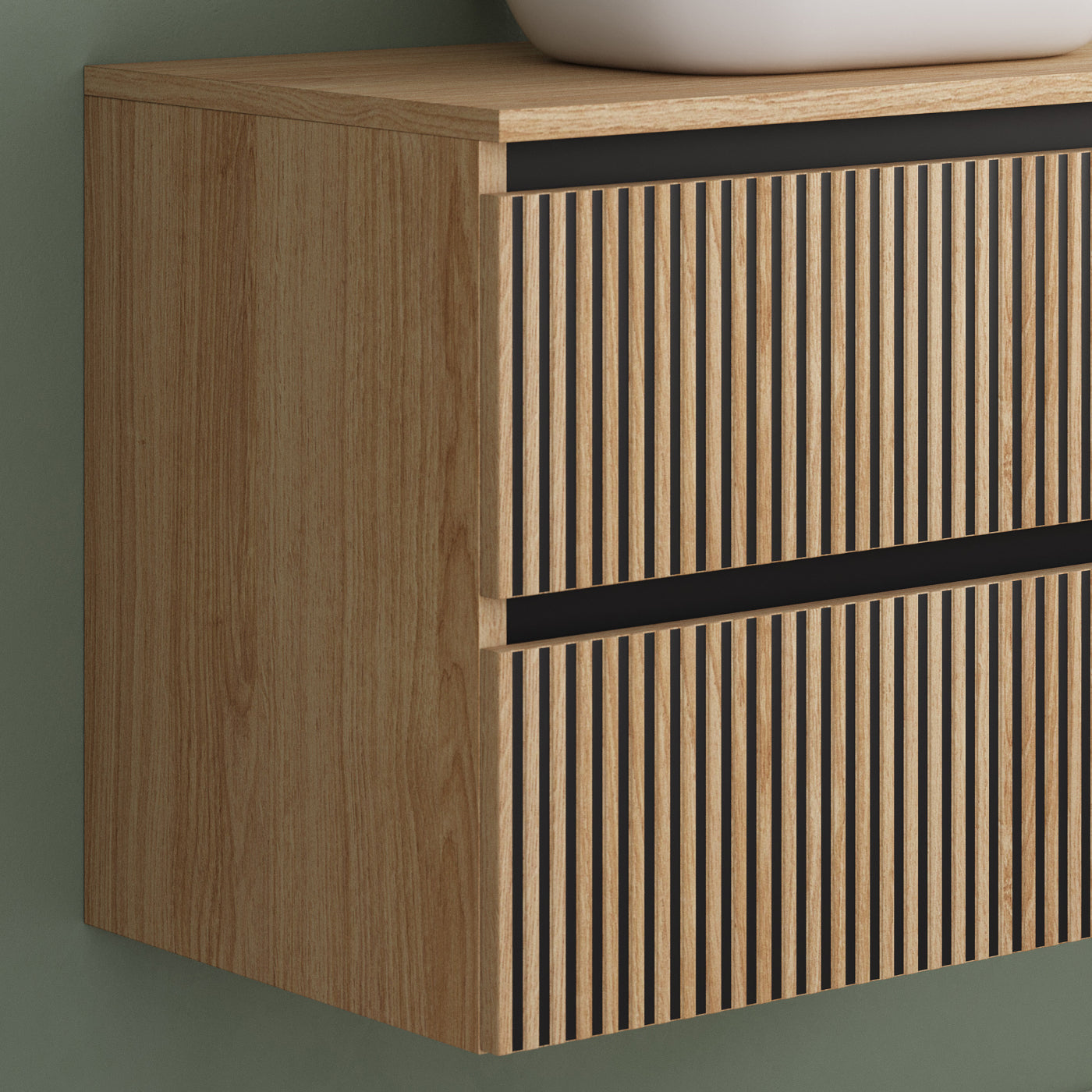 Meuble de salle de bain Veneria 60 70 cm 80 cm roble era vasque zeus detail