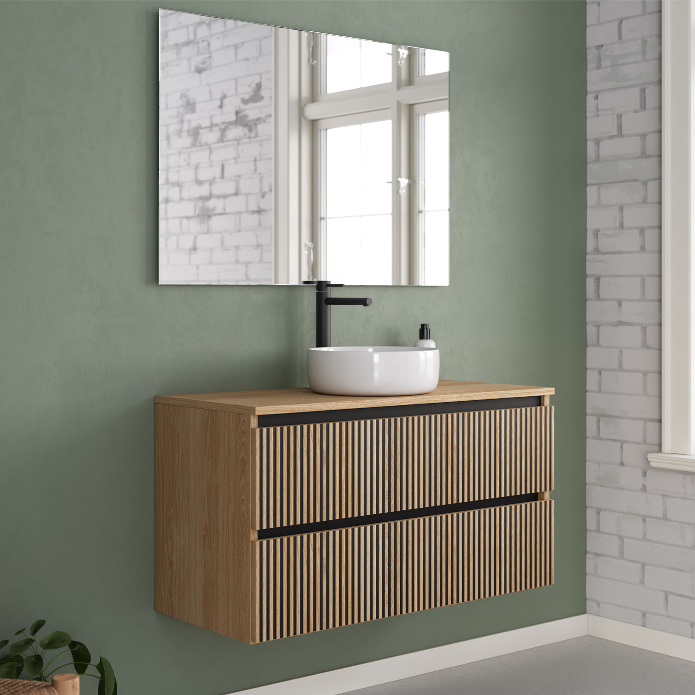 Meuble de salle de bain Veneria 90 100 cm vasque ares roble era