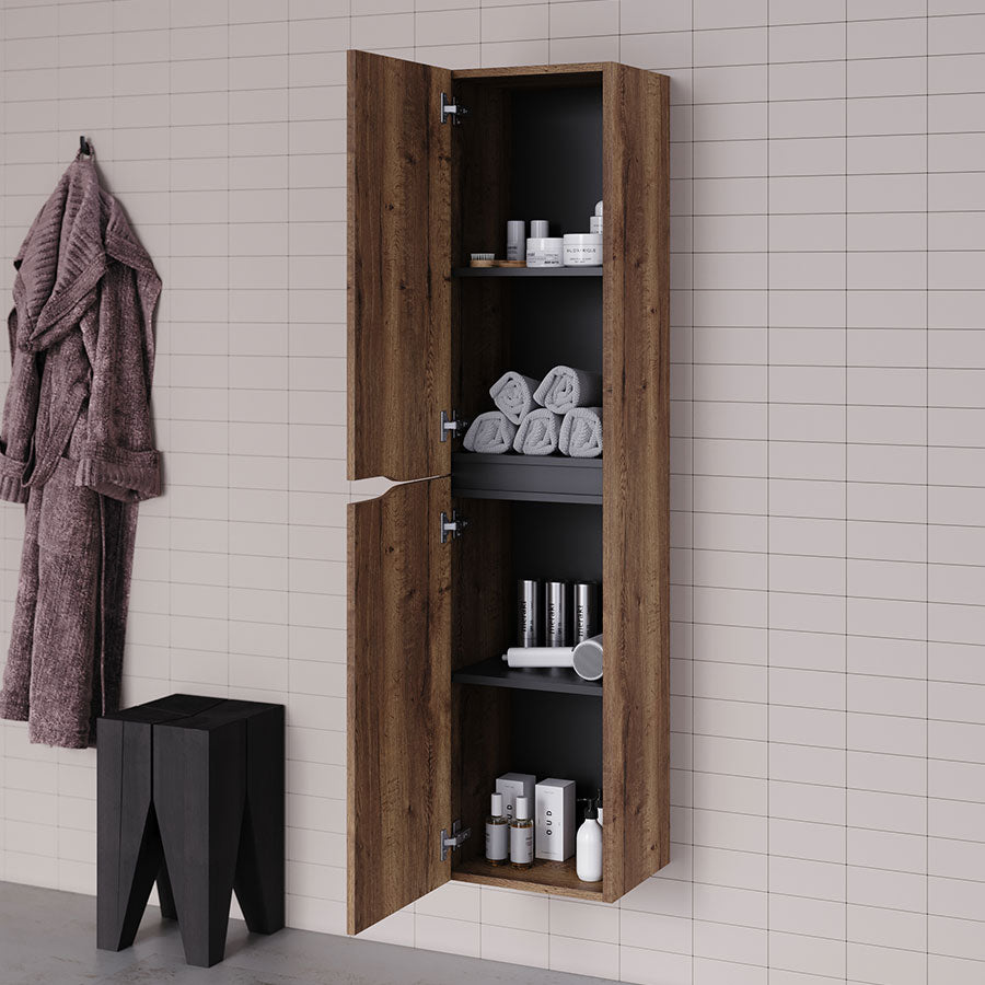Meuble de salle de bain MATA simple vasque 3 tiroirs + colonne - 120cm