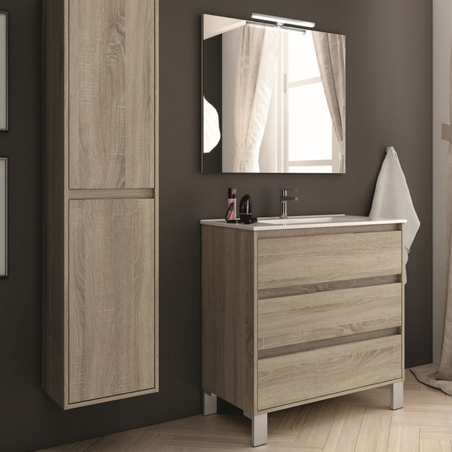 Meuble de salle de bain tiris 3c avec aplique