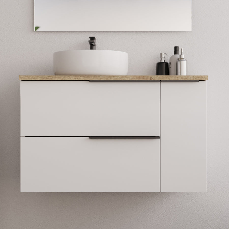 Meuble de salle de bain KING 80 cm blanc vasque ares sans miroir