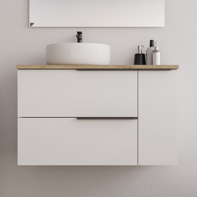 Meuble de salle de bain KING 80 cm blanc vasque ares sans miroir