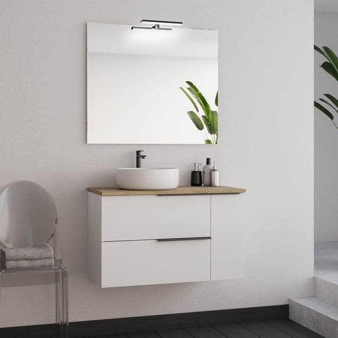 Meuble de salle de bain KING 80 cm blanc vasque ares