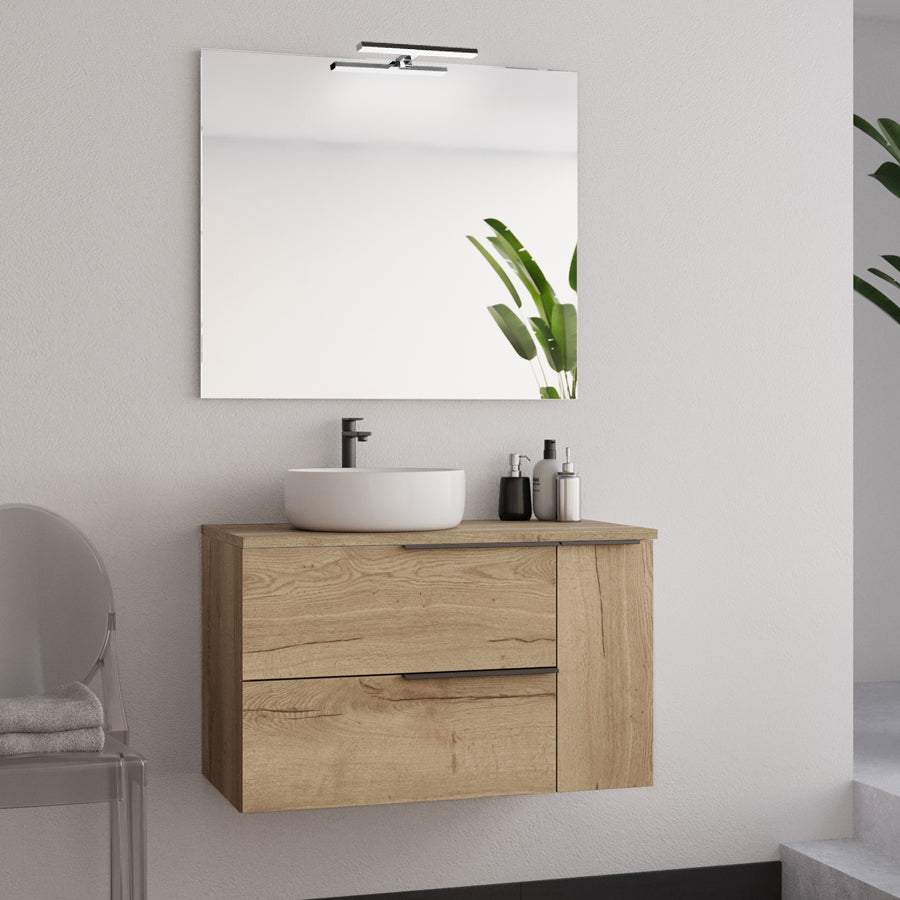 Meuble de salle de bain KING 80 cm déporté vasque ares