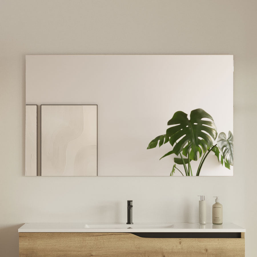 Miroir simple de salle de bain NELSON - 140x70cm