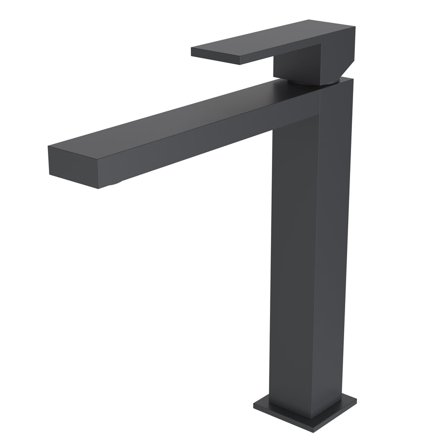 Meuble de salle de bain mitigeur haut PLAN noir mat