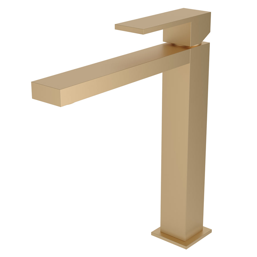 Meuble de salle de bain mitigeur haut PLAN or mat