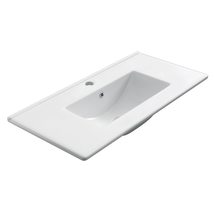 Meuble de salle de bain 120cm simple vasque - 2 tiroirs - PENA et miroir Led STAM