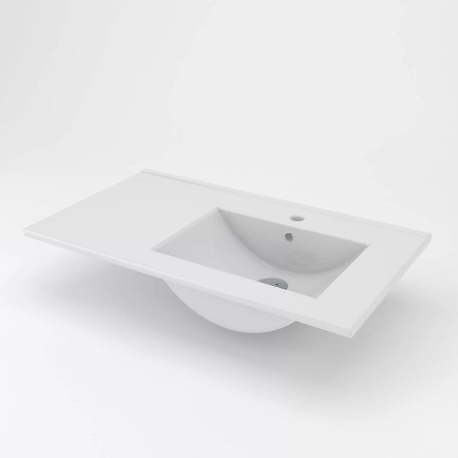 Plan vasque 80 cm déporté droite