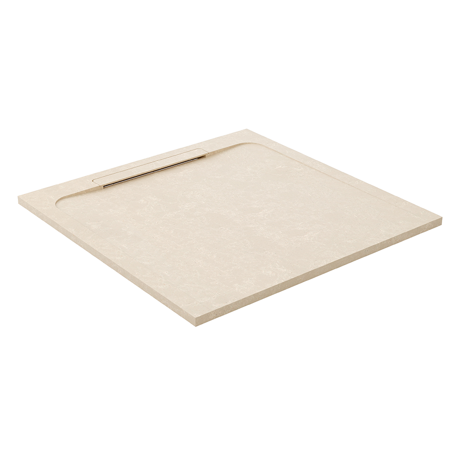 Receveur de douche en pierre naturelle extra plat à poser 70x70cm - ORIGINE