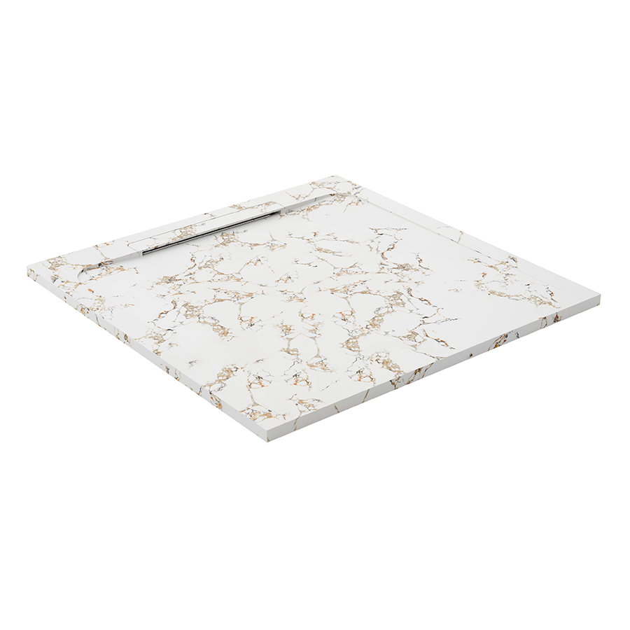 Receveur de douche en pierre naturelle extra plat à poser 70x70cm - ORIGINE