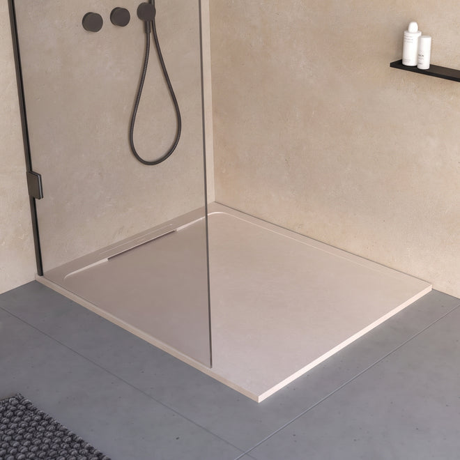 Receveur de douche en pierre naturelle extra plat à poser 80x80cm - ORIGINE