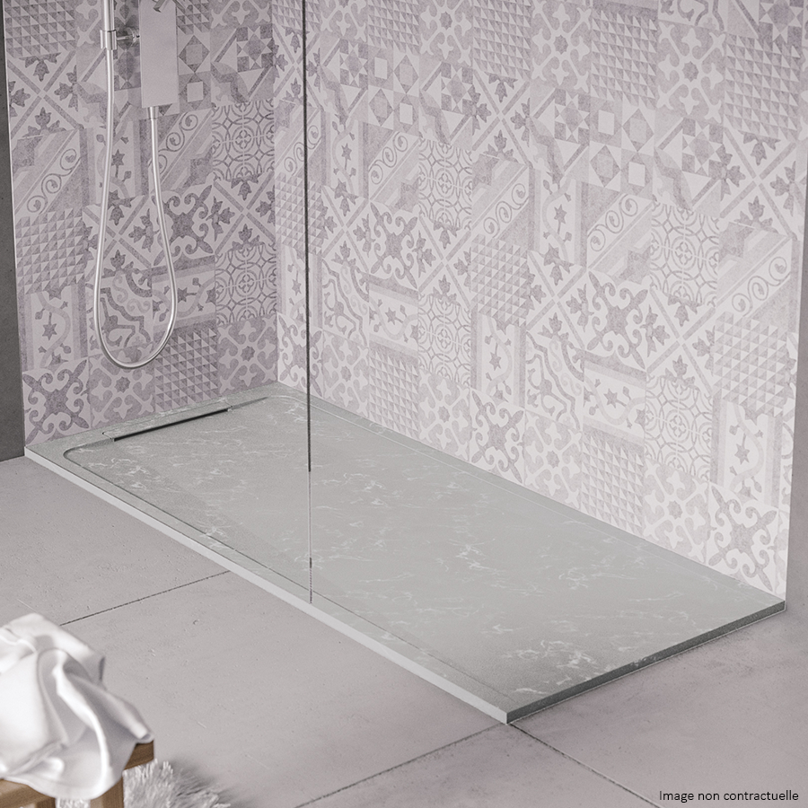 Receveur de douche en pierre naturelle extra plat à poser 80x110cm - ORIGINE