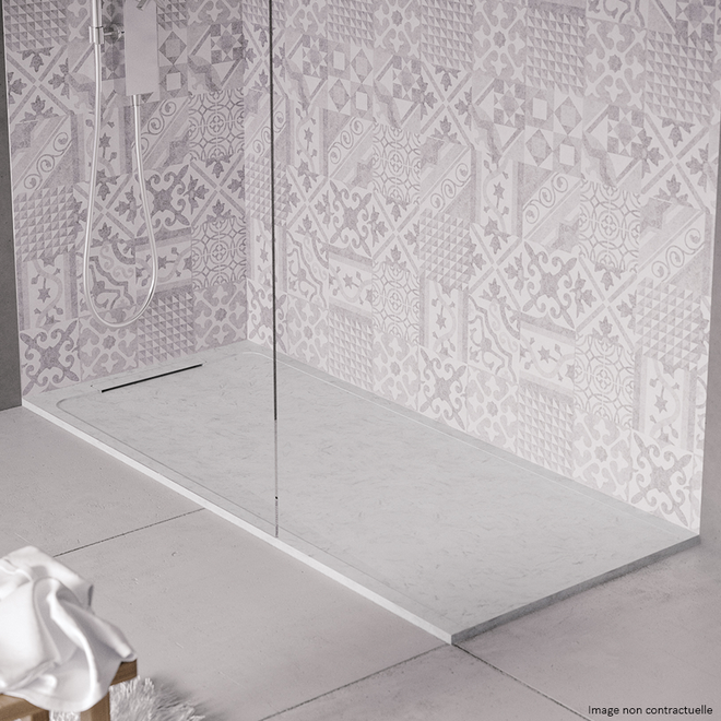 Receveur de douche en pierre naturelle extra plat à poser 90x140cm - ORIGINE