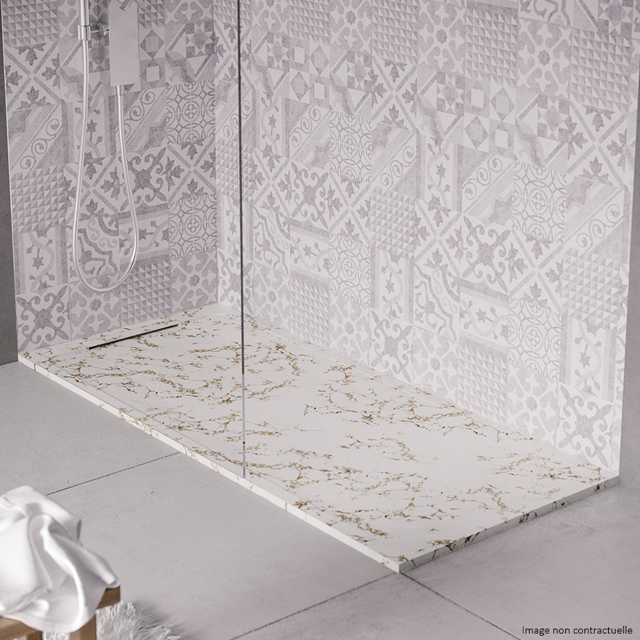 Receveur de douche en pierre naturelle extra plat à poser 80x120cm - ORIGINE