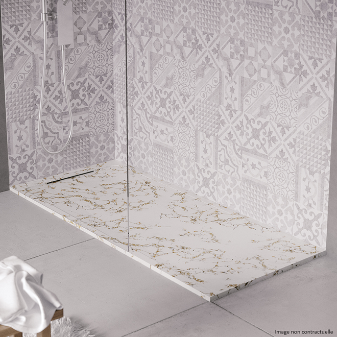 Receveur de douche en pierre naturelle extra plat à poser 90x180cm - ORIGINE